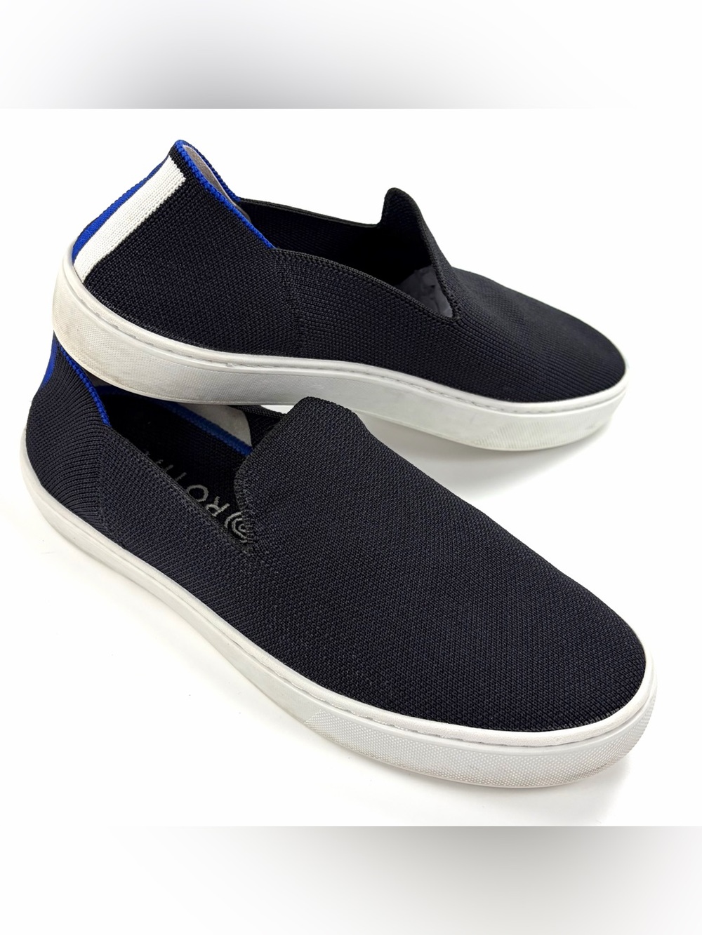 Rothy’s The Original Slip On Sneaker in Black, Women’s Size 7.5 / EU 38